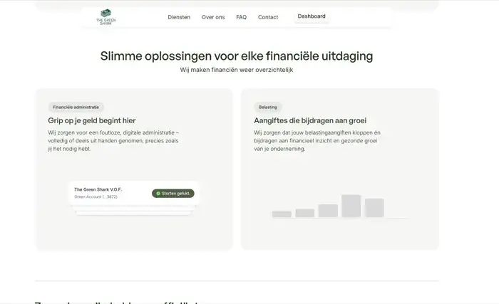 Website project The Green Shark door Netlura